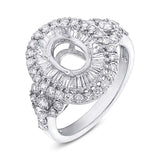 1.35ct 18k White Gold Diamond Semi-mount Ring