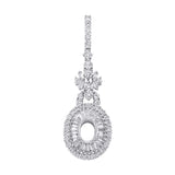1.41ct 18k White Gold Diamond Semi-mount Pendant