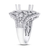 2.28ct 18k White Gold Diamond Semi-mount Ring
