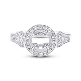 0.58ct 14k White Gold Diamond Semi-mount Ring
