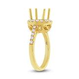0.53ct 14k Yellow Gold Diamond Semi-mount Ring Size 6