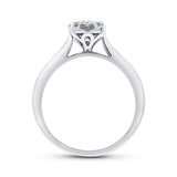 0.38ct 14k White Gold Diamond Wedding Set Cluster