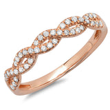 0.22ct 14k Rose Gold Diamond Lady's Ring Size 6