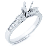 0.32ct 18k White Gold Diamond Semi-mount Ring