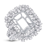 1.72ct 18k White Gold Diamond Semi-mount Ring