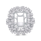 1.72ct 18k White Gold Diamond Semi-mount Ring