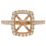 0.38ct 14k Rose Gold Diamond Semi-mount Ring
