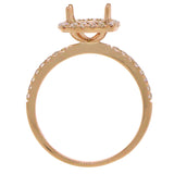 0.38ct 14k Rose Gold Diamond Semi-mount Ring