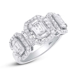 1.28ct 18k White Gold Diamond Baguette Lady's Ring
