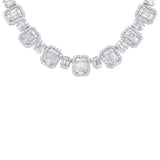 7.73ct 18k White Gold Diamond Baguette Necklace