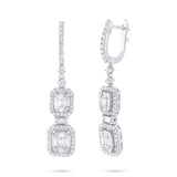 1.57ct 18k White Gold Diamond Baguette Earring
