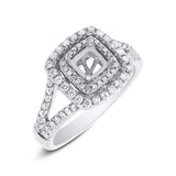 0.57ct 14k White Gold Diamond Semi-mount Ring