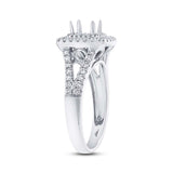 0.57ct 14k White Gold Diamond Semi-mount Ring