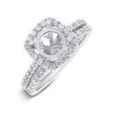 0.63ct 14k White Gold Diamond Semi-mount Ring 2-pc