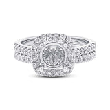 0.63ct 14k White Gold Diamond Semi-mount Ring 2-pc