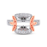 0.28ct 14k Two-tone Rose Gold Diamond Semi-mount Ring