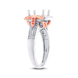0.28ct 14k Two-tone Rose Gold Diamond Semi-mount Ring