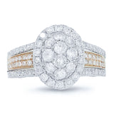 1.23ct 14k Two-tone Rose Gold Diamond Lady's Ring Size 5.75