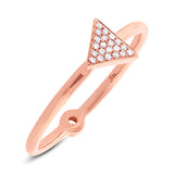 0.08ct 14k Rose Gold Diamond Lady's Ring Size 5