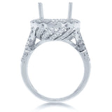 1.15ct 18k White Gold Diamond Semi-mount Ring