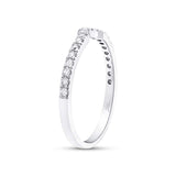 0.19ct 14k White Gold Diamond Shadow Band Size 5.25