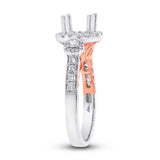 0.60ct 14k Two-tone Rose Gold Diamond Semi-mount Ring