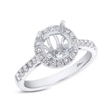 0.52ct 14k White Gold Diamond Semi-mount Ring