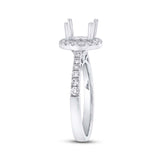 0.52ct 14k White Gold Diamond Semi-mount Ring