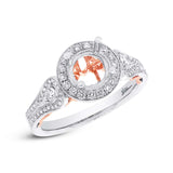 0.46ct 14k Two-tone Rose Gold Diamond Semi-mount Ring
