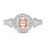 0.46ct 14k Two-tone Rose Gold Diamond Semi-mount Ring
