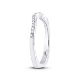 0.13ct 18k White Gold Diamond Shadow Band