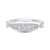 0.46ct 14k White Gold Diamond Lady's Band
