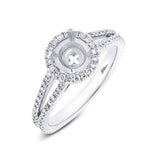 0.55ct 18k White Gold Diamond Semi-mount Ring