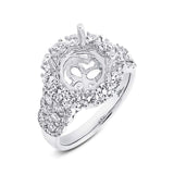 1.61ct 18k White Gold Diamond Semi-mount Ring