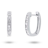 0.53ct 14k White Gold Diamond Hoop Earring