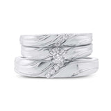 0.19ct 14k White Gold Diamond Trio Set