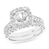 1.25ct 14k White Gold Diamond Semi-mount Ring 2-pc