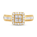 1.03ct 14k Yellow Gold Diamond Invisible Lady's Ring