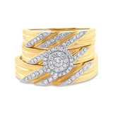 0.48ct 14k Yellow Gold Diamond Trio Set