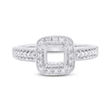0.50ct 14k White Gold Diamond Semi-mount Ring