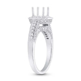 0.50ct 14k White Gold Diamond Semi-mount Ring
