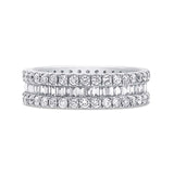 2.03ct 18k White Gold Diamond Eternity Band Size 6.5