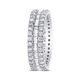 2.03ct 18k White Gold Diamond Eternity Band Size 6.5