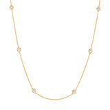 1.02ct 14k Yellow Gold 18" Diamonds By The Yard Chain