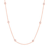 1.02ct 14k Rose Gold 18" Diamonds By The Yard Chain