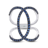 0.90ct Blue Sappphire 14k White Gold Lady's Ring