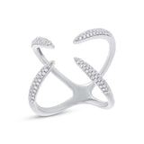 0.40ct 14k White Gold Diamond Claw Ring Size 6