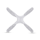0.40ct 14k White Gold Diamond Claw Ring Size 6