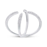 0.40ct 14k White Gold Diamond Claw Ring Size 6