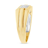 0.14ct 14k Yellow Gold Diamond Men's Ring